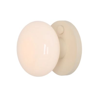 ALDEX - Flo seinävalaisin, beige, Ø 19 cm, lasi