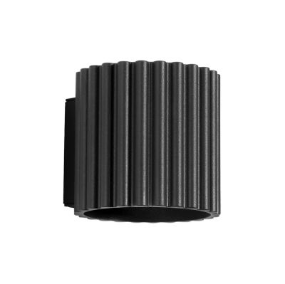 SOLLUX LIGHTING - RIBLA seinävalaisin, musta, Ø 10 cm, metalli, G9 SOLLUX
