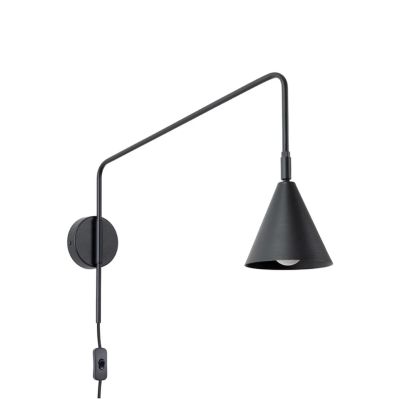 SOLLUX LIGHTING - LYS seinälamppu, musta, Ø 14 cm, metallinen pistoke E14 SOLLUX