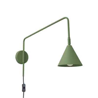 SOLLUX LIGHTING - LYS seinälamppu, oliivinvihreä, Ø 14 cm, metallinen pistoke E14 SOLLUX