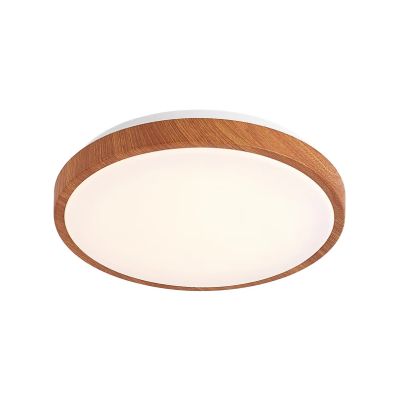 Lindby - Mynte LED-kattovalaisin, Ø30cm, puun näköinen, muovi