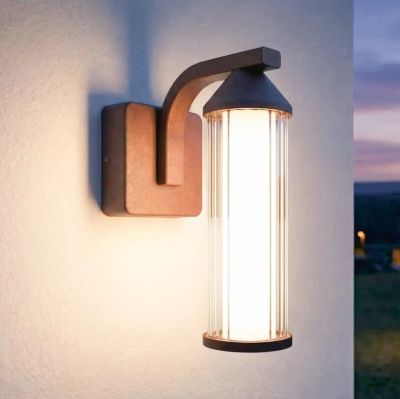 Lindby - Neravio LED-ulkoseinävalaisin, ruoste, korkeus 26 cm, IP54
