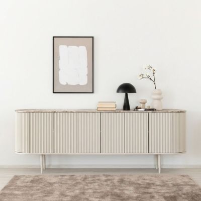 Ranua by Veke Taimi senkki 209x41x75 cm marmori matta latte/greige