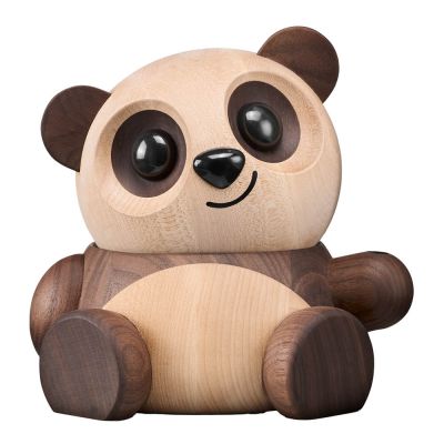 FableWood - Puufiguuri panda Bao Bao 16 cm Saarni/Pähkinä