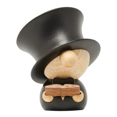 FableWood - Puufiguuri H.C. Andersen 8 cm Musta/Kumipuu/Sapele