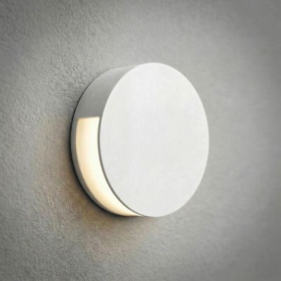 Advero LED-ulkoseinälamppu, IP44, CCT, talonumero, vaaleanharmaa Lucande - Moderni - Alumiini - Pyöreä