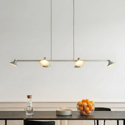Steve LED-riippuvalaisin, alumiini, 113 cm, 6-lamppuinen, himmennettävä - Lucande - Ruokailutila - Moderni - Metalli - Monilamppuinen