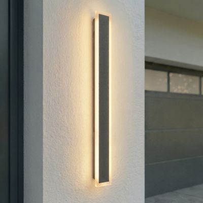 Ilora LED-ulkoseinävalaisin, CCT, IP65, musta, korkeus 100 cm, metalli – Lucande - Moderni - Ruostumaton teräs - Yksilamppuinen