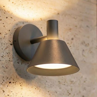 Tabena LED-ulkoseinävalaisin, musta, IP44, CCT – Lucande - Moderni - Alumiini - Pyöreä