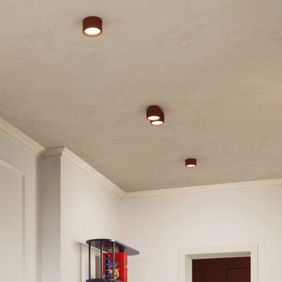 RIBLA kattovalaisin, okra, Ø 10 cm, metalli, GX53 SOLLUX LIGHTING - Olohuone - Alumiini - Yksilamppuinen