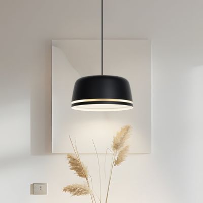 Peaks LED-riippuvalaisin, musta, Ø 35 cm, himmennettävä, alumiini NOLA - Olohuone - Skandinaavinen - Yksilamppuinen