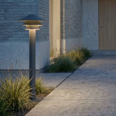 Montaro LED-pylväsvalaisin, antrasiitti, 110 cm, alumiini, IP54 Lucande - Moderni - Yksilamppuinen