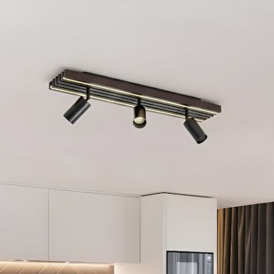 Tiron LED-kattokohdevalo, 3-lamppuinen, 70 cm, tammi Lucande - Olohuone - Moderni - Puu - Monilamppuinen