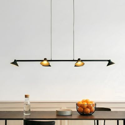 Steve LED-riippuvalaisin musta 113 cm 6-lamppuinen himmennettävä Lucande - Ruokailutila - Moderni - Metalli - Monilamppuinen