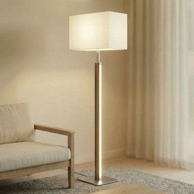 Lisene LED-lattiavalo, pähkinä/hopea/luonnonväri, 162 cm – Quitani - Olohuone - Design - Kangas / tekstiili - Varjostimella
