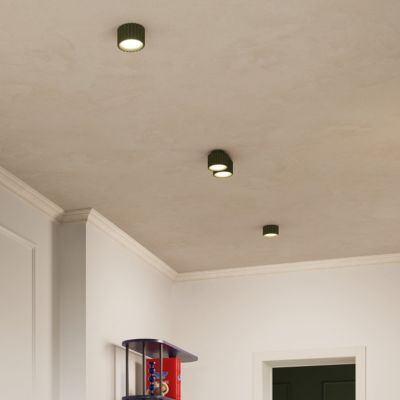 RIBLA kattovalaisin, oliivinvihreä, Ø 10 cm, metalli GX53 SOLLUX LIGHTING - Olohuone - Alumiini - Yksilamppuinen