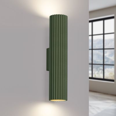 ALORA seinälamppu korkeus 30 cm oliivinvihreä metalli 2 x GU10 SOLLUX LIGHTING - Olohuone - Alumiini - Monilamppuinen