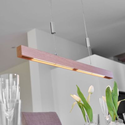 LED-riippuvalaisin Nora, tammipuu, himmennettävä, pituus 78 cm Quitani - Olohuone - Moderni - Yksilamppuinen