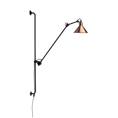 214 Round-seinävalaisin, musta/kupari/valkoinen – Lampe Gras - Olohuone - Design - Metalli - Yksilamppuinen