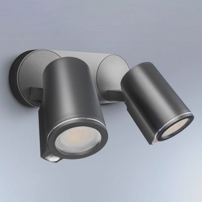 One SC Smart Sensor -spottivalaisin ulos, 2-lamppuinen, antrasiitti, IP44 - Spot Duo SC STEINEL - Moderni - Metalli - Monilamppuinen