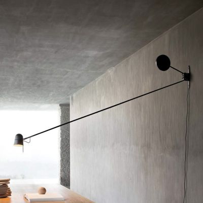 Counterbalance LED-seinävalaisin, musta Luceplan - Olohuone - Design - Metalli - Yksilamppuinen