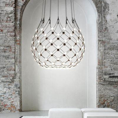 Mesh Wireless Bluetooth riippuvalo, Ø 100 cm, 2 m Luceplan - Olohuone - Design - Metalli - Monilamppuinen