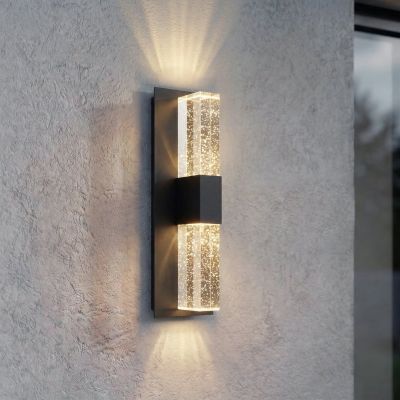 Velune LED-ulkoseinälamppu, antrasiitti/kirkas 46 cm CCT – Lucande - Moderni - Alumiini - Kulmikas