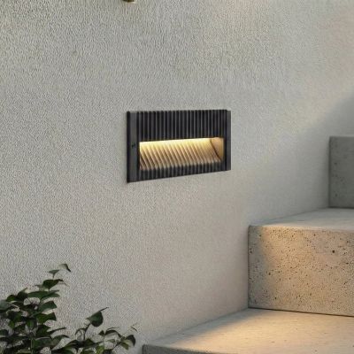 Tavion LED-seinäuppovalaisin, antrasiitti, 25 cm, IP65 Lucande - Terassi - Moderni - Alumiini - Yksilamppuinen