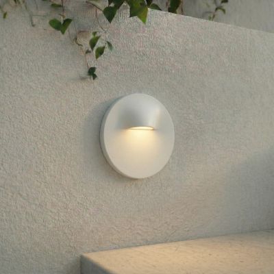 Alune LED-seinäuppovalaisin, pyöreä, valkoinen, IP65, Ø 8 cm Lindby - Moderni - Alumiini