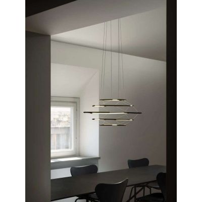 Drop 5 Riippuvalaisin Matte Black Nemo Lighting - Ruokailutila - Muovi - Rengas