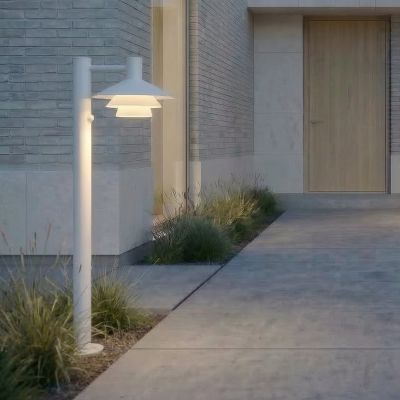 Montaro LED-pylväsvalaisin, valkoinen, 100 cm, liiketunnistin, alumiini, IP54 - Lucande - Moderni - Yksilamppuinen