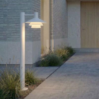 Montaro LED-pylväsvalaisin, valkoinen, 100 cm, alumiini, IP54 Lucande - Moderni - Yksilamppuinen