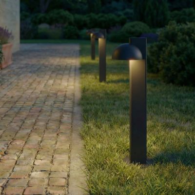 Velira LED-pylväsvalaisin, korkeus 77 cm, 1-lamppuinen, musta, IP44 Lucande - Moderni - Metalli - Yksilamppuinen