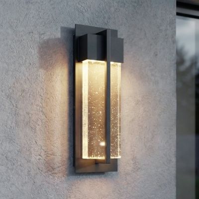 Velune LED-ulkoseinälamppu, antrasiitti/kirkas 35 cm CCT – Lucande - Moderni - Alumiini - Kulmikas