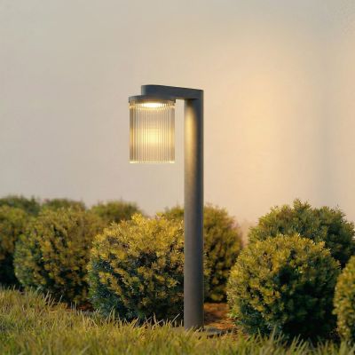 Beelia LED-pylväsvalaisin, IP65, lasi, alumiini, antrasiitti, 60 cm Lucande - Terassi - Moderni - Yksilamppuinen