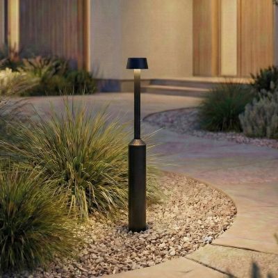 Tareko LED-pylväsvalaisin, IP65, korkeussäädettävä, 90 cm, antrasiitti Lucande - Terassi - Moderni - Alumiini - Yksilamppuinen