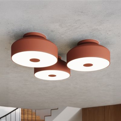 CLARO kattovalaisin, okra, Ø 30 cm, metalli, 4 x E27 SOLLUX LIGHTING - Olohuone - Yksilamppuinen