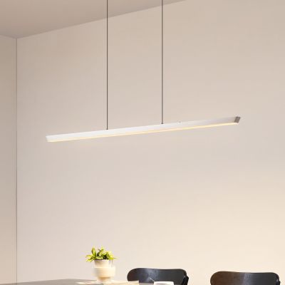 Solvar LED-riippuvalaisin, hopea, 117 cm, CCT, himmennettävä Lucande - Olohuone - Moderni - Metalli - Tanko