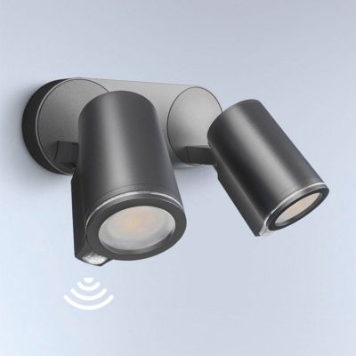 One S -kohdevalaisin, 2-lamppuinen, antrasiitti, IP44 Spot Duo S STEINEL - Moderni - Metalli - Monilamppuinen