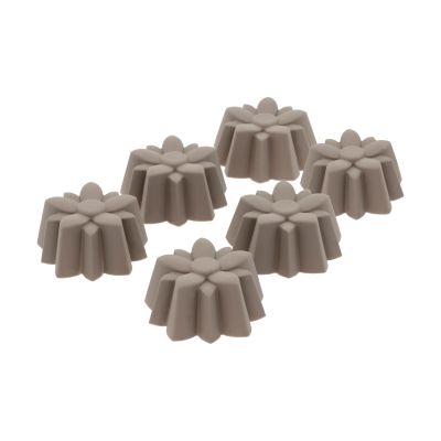 Blomsterbergs Muffinssivuoka silikoni 6 reikää Kukka, latte