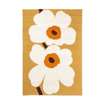 Marimekko Unikko anniversary matto ulkokäyttöön Honey, 160x230 cm