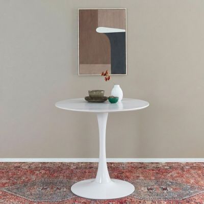 Veke Caron pyöreä ruokapöytä Ø80 cm valkoinen