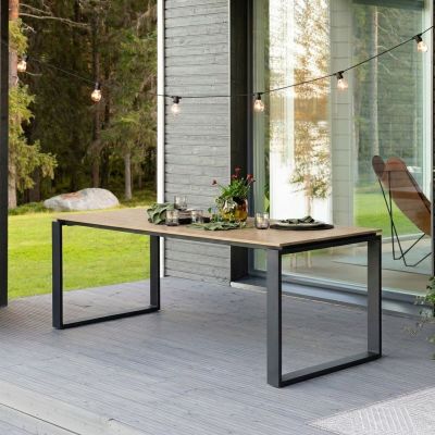 Veke Trendline aintwood ruokapöytä 210x100 cm musta/ruskea