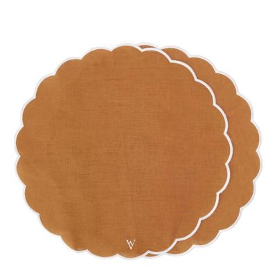 Von Norten - Grace Scallop Pöytätabletti 42 cm 2 kpl Terracotta