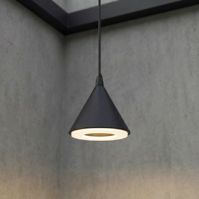 Soran LED-riippuvalaisin ulos, musta, metalli, IP44, Ø 15 cm – Lindby - Moderni - Yksilamppuinen
