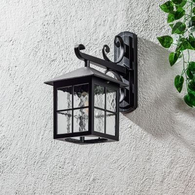 Winchester BL19 ulkoseinälamppu, musta/kirkas, IP43 Elstead - Metalli - Yksilamppuinen