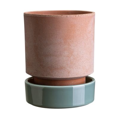 Bergs Potter Hoff ruukku Ø14 cm, Raw Rosa-Misty Blue