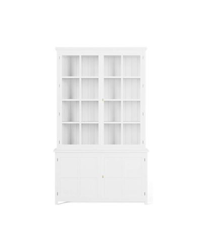 Newport Rhode Island -vitriinikaappi, classic white