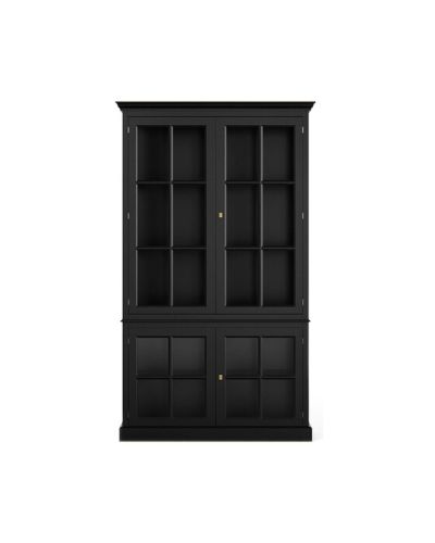 Newport Seethrough-vitriinikaappi, modern black