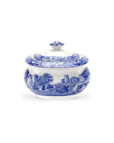 Spode Kannellinen sokerikulho Blue Italian